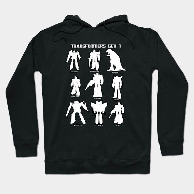 Transformers - GEN 1- silhouettes Hoodie by ROBZILLA